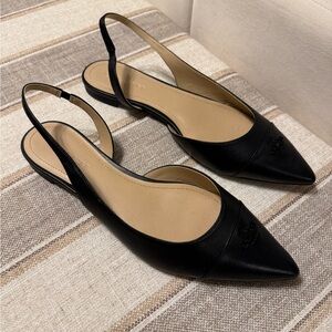 New size 11 Coach Black Pointed Slingback Flats